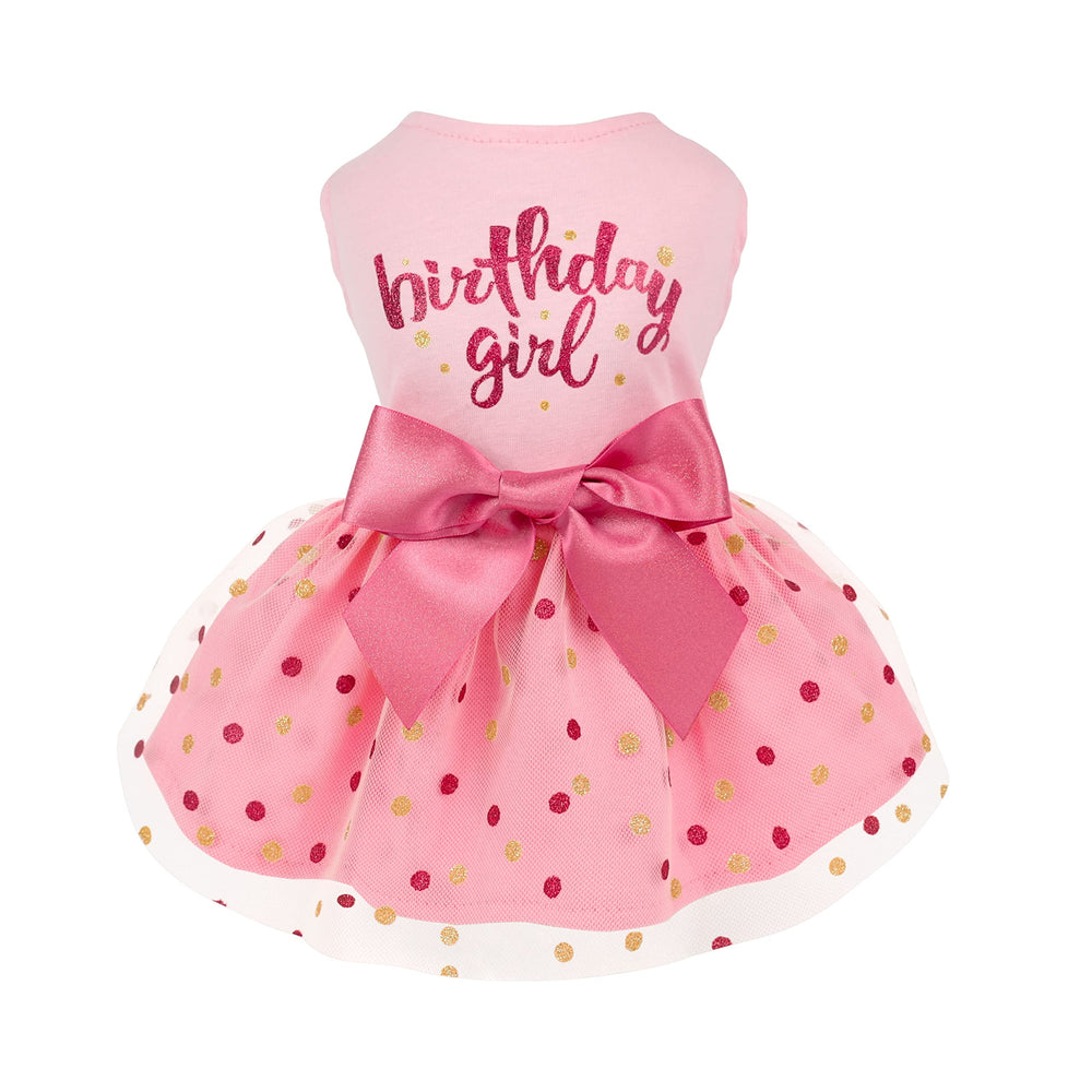 Robe Fitwarm pour petit chien ou chat, rose et tulle léger pour fêtes