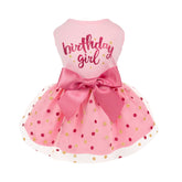Robe Fitwarm pour petit chien ou chat, rose et tulle léger pour fêtes