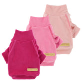 Fitwarm sudadera para perro con cuello alto en rosa, cálida y suave.