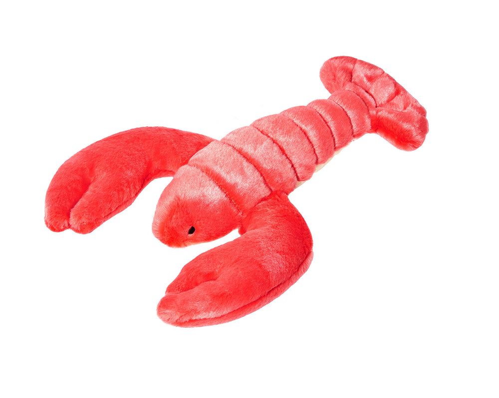 Fluff & Tuff Manny Lobster, exterior ultra peluche para juego suave y duradero.