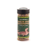 Fluker's saltamontes secos en envase hermético para conservar frescura y nutrientes.