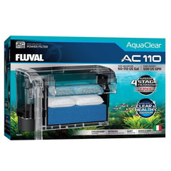Fluval AC110 filtrador de agua con media, flujo estable para acuario.