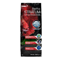 Sustrato Fluval Betta Stratum para nanoacuario con plantas, favorece raíces fuertes y crecimiento vegetal.