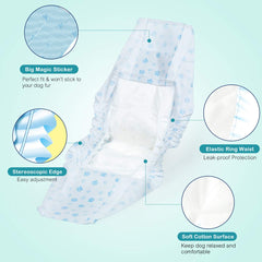 Pañales Flying Paws para macho, núcleo absorbente para contener la orina