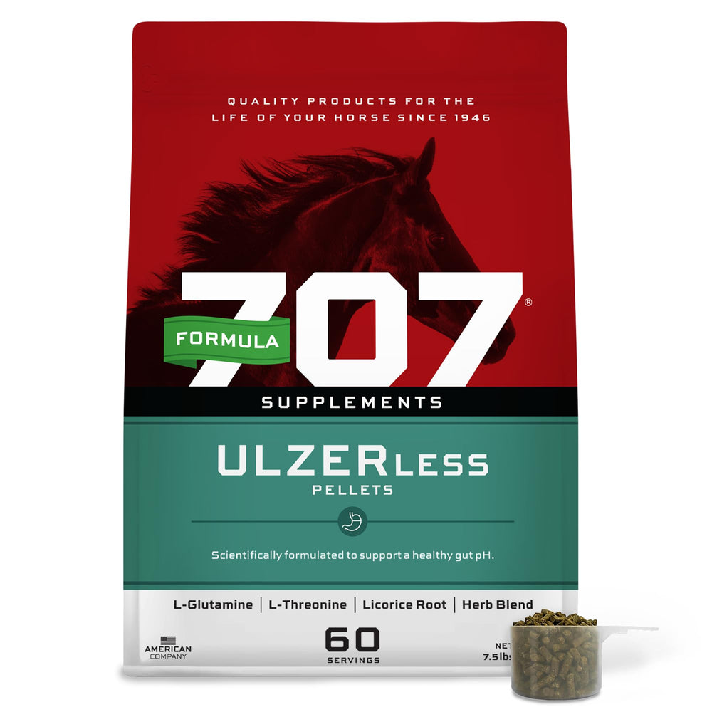 Formula 707 ULZERless envase-7-5lb: soporte digestivo natural para caballos