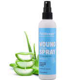 Forticept Hot Spot Spray en botella de 8 oz para alivio de irritaciones cutáneas en mascotas.