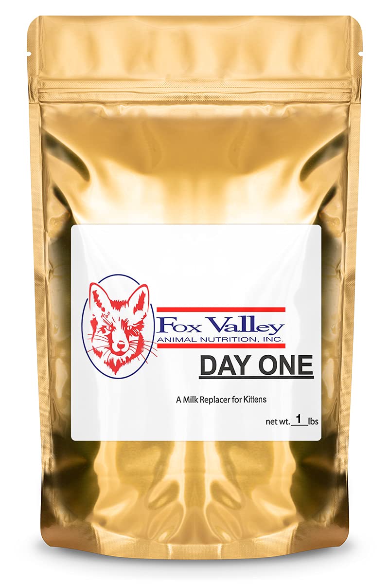 Fox Valley Fórmula Gatitos, biberón, nutrición de alta proteína para crecimiento saludable.