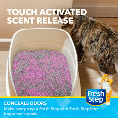 Fresh Step cristales aroma flor dulce: fragancia suave para un ambiente agradable.