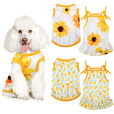 Frienda vestido para perro con diseño piña en la parte frontal, ideal para verano.