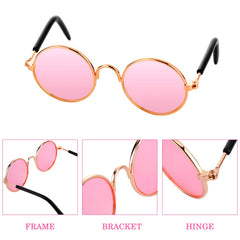 Frienda gafas de mascotas para disfraces, diseño redondo y cómodo.