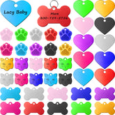 Frienda tag de identificación en forma de hueso, colores brillantes para fácil identificación.