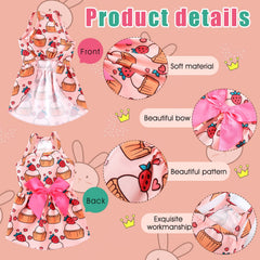 Frienda vestido para perro con flor, diseño Princess para momentos festivos.