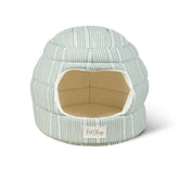Fringe Studio dos-en-uno casa para mascotas con lona de algodón, diseño compacto.