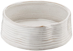 Fringe Studio cuenco de cerámica blanco con ribetes, ideal para uso diario.