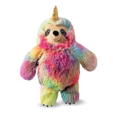 Jouet Fringe Studio Slothicorn peluche multicolore, idéal pour jouer et câliner votre chien.