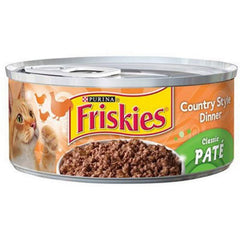 Friskies Estilo Campo Cena, trozos de pavo y queso en salsa espesa para gatos.