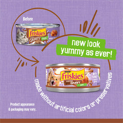 Friskies Gato Pate Textura Suave, lata 5,5 oz, ideal para comer con gusto.