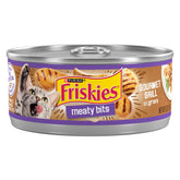 Friskies lata Meaty Bits Gourmet Grill con trozos jugosos y salsa sabrosa para gatos