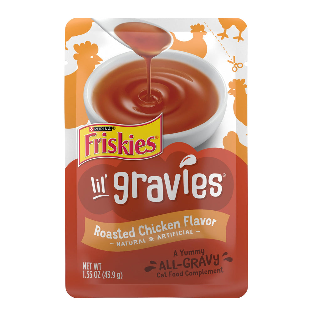Friskies Lil’ Gravies pollo asado en bolsa para servir como topping sabroso