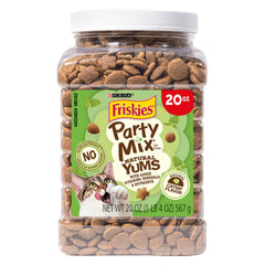 Friskies Mezcla Fiesta Natural Yums, sabor hierba gatera, ideal para premiar al gato.