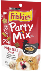 Friskies Party Mix golosinas para gato res asado crujiente, sabor irresistible