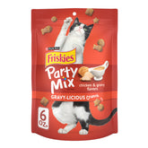 Friskies Party Mix Gravy-licious con trocitos crujientes de pollo para snack sabroso