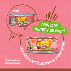 Friskies paté salmón, textura suave: facilita masticar bocados pequeños para gatos.