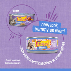 Friskies Shreds pavo queso en salsa: aroma apetitoso para la hora de comer.