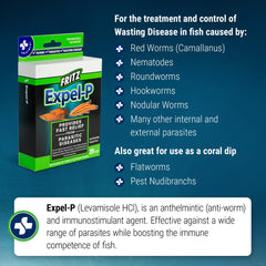 Etiqueta de Fritz Expel-P con indicaciones de uso