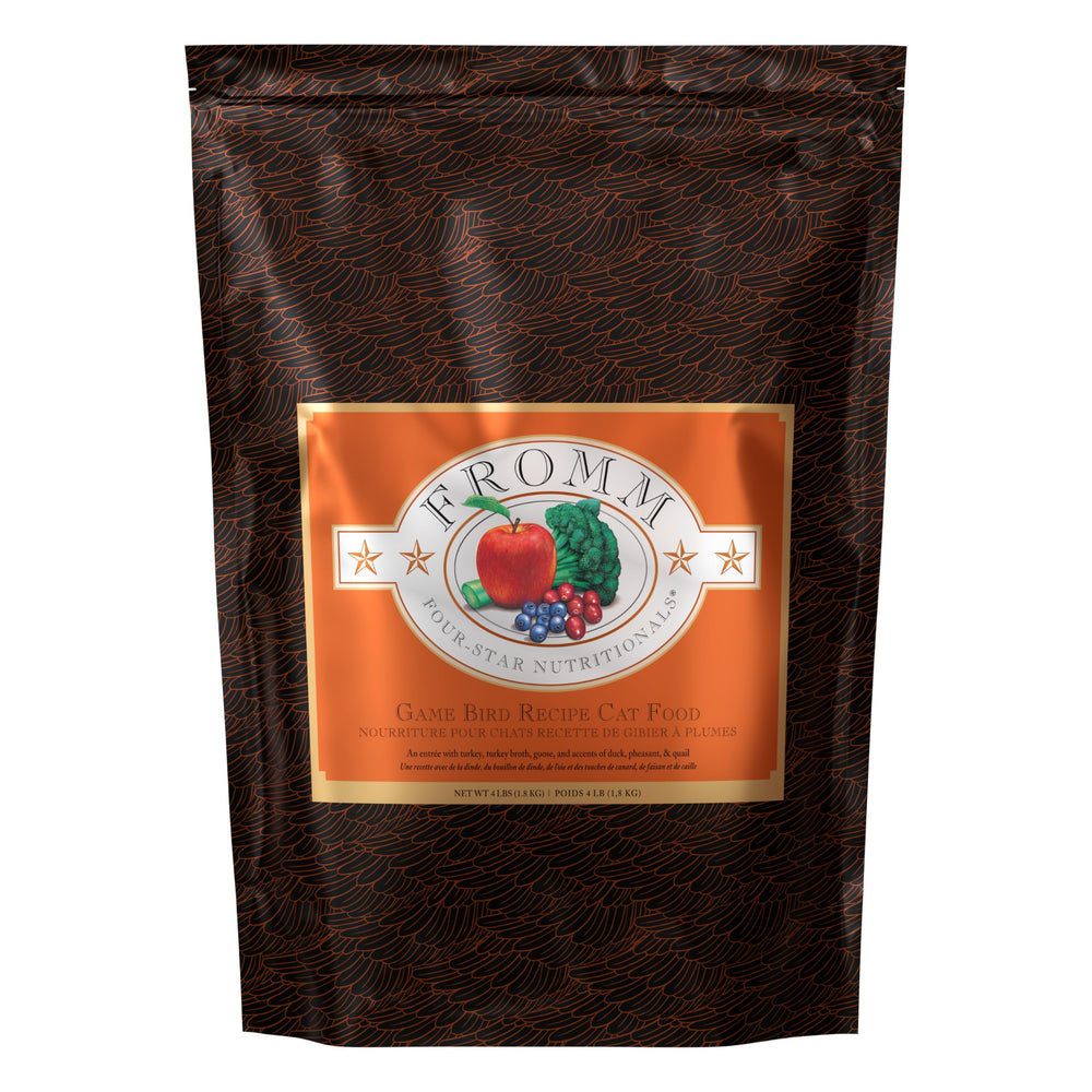 Fromm Four-Star Game Bird para gato con pavo, proteína principal para energía diaria.