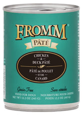 Fromm paté pollo y pato: textura suave en lata para perros de todas las edades.