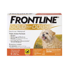 Frontline Gold para perros pequeños, aplicación de gotas para protección contra pulgas y garrapatas