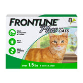 FRONTLINE Plus para gatos: aplicación externa rápida para pulgas y garrapatas.