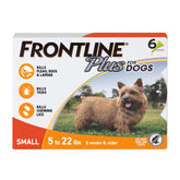 Frontline Plus para perros pequeños: aplicación tópica para protección mensual.
