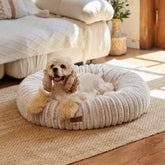 Cama para perro FUKUMARU con diseño donut gradiente para acurrucarse y dormir cómodo