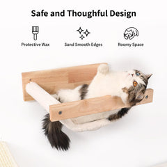 Estante para gatos montado en pared FUKUMARU para juego y reposo.