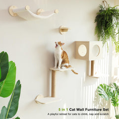 FUKUMARU plataforma de rascar para gato; facilita subir y observar.
