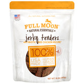 Full Moon Essential Chicken Tenders 16oz bag closeup; shows wholesome, human-grade ingredients.
