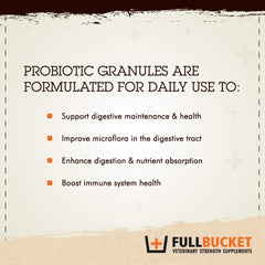 FullBucket granulos probioticos – textura suave para mezclar en agua sin grumos