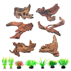 FUNOJOY madera flotante para acuario, ramas 2-4 pulgadas, realzan un ambiente natural.