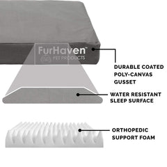 Cama Furhaven con acceso bajo, perfecta para mascotas mayores