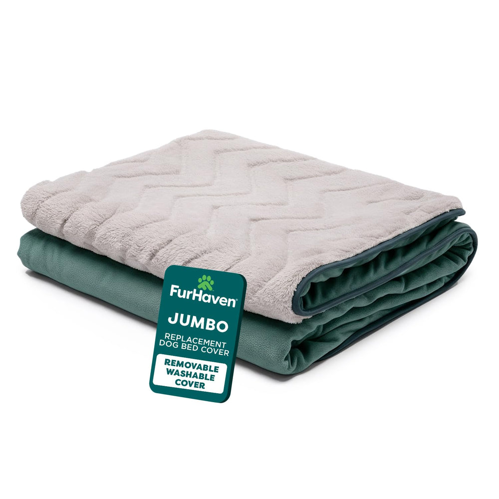 FurHaven cobertura para cama de perro estilo sofá, fácil de limpiar y adaptable.
