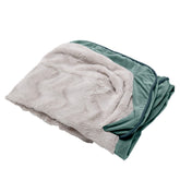 Furhaven funda para cama de perro, vista frontal en verde Celadón, inspira confort