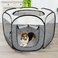Furhaven PlayPen tapa removible para adaptar la ventilación.