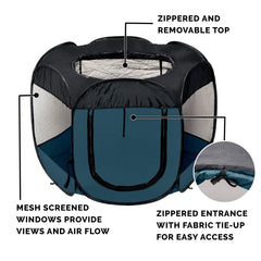 Furhaven Pop Up Playpen incluye bolsa de transporte para guardar.