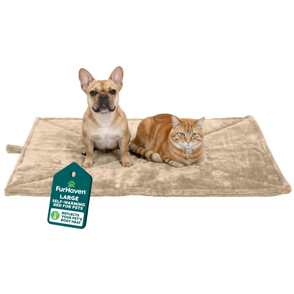 Furhaven ThermaNAP: almohadón-gato interior grande para comodidad cálida sin electricidad.