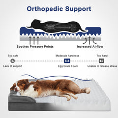 FURTIME cama de perro XL con funda desmontable para limpieza fácil