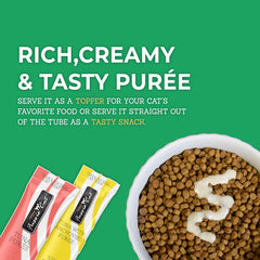 Fussie Cat Puré Tubos opción sin granos para variedad alimentaria.
