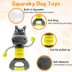Fuufome juguete para perros con cuerda, facilita interacción y juego.