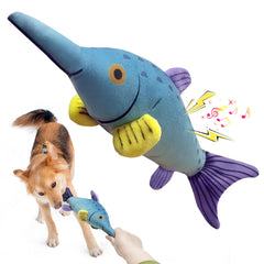 Juguete Fuufome para perro grande con forma de pez y sonido